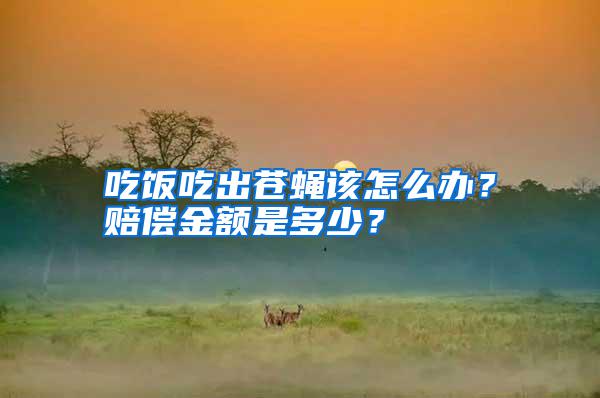 吃飯吃出蒼蠅該怎么辦？賠償金額是多少？