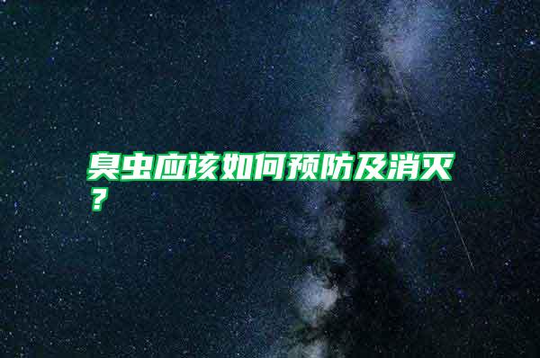 臭蟲應該如何預防及消滅？