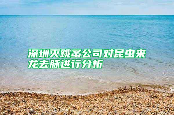 深圳滅跳蚤公司對(duì)昆蟲(chóng)來(lái)龍去脈進(jìn)行分析