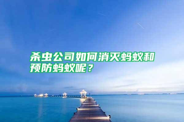 殺蟲公司如何消滅螞蟻和預(yù)防螞蟻呢？