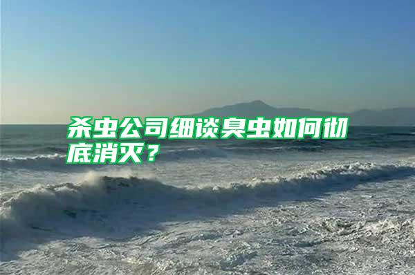 殺蟲公司細談臭蟲如何徹底消滅？