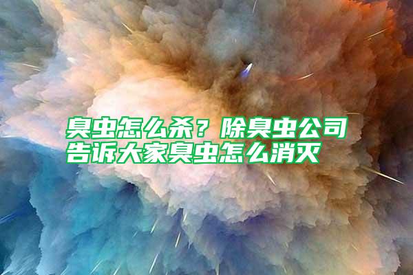 臭蟲怎么殺？除臭蟲公司告訴大家臭蟲怎么消滅
