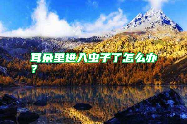 耳朵里進入蟲子了怎么辦？