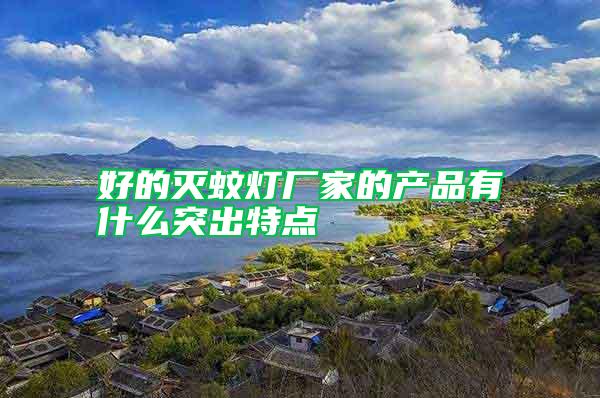 好的滅蚊燈廠家的產品有什么突出特點