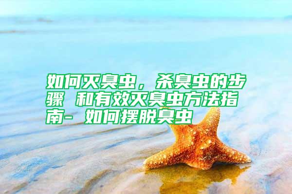 如何滅臭蟲，殺臭蟲的步驟 和有效滅臭蟲方法指南- 如何擺脫臭蟲