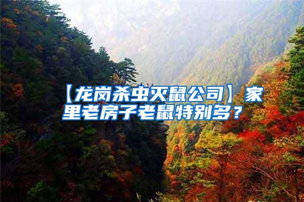 【龍崗殺蟲(chóng)滅鼠公司】家里老房子老鼠特別多？