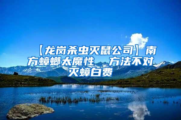 【龍崗殺蟲滅鼠公司】南方蟑螂太魔性  方法不對滅蟑白費