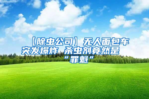 【除蟲公司】無人面包車突發(fā)爆炸 殺蟲劑竟然是“罪魁”