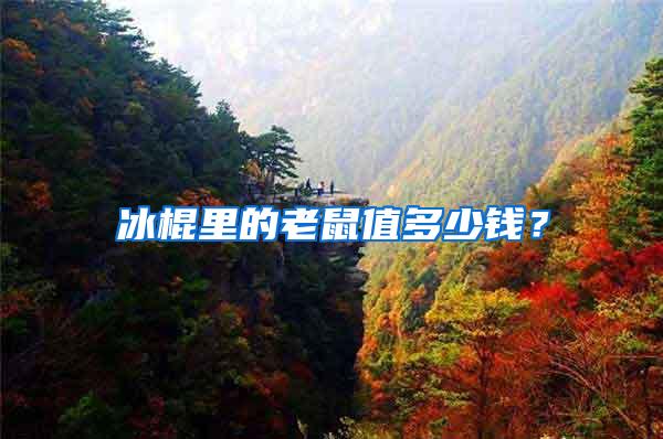 冰棍里的老鼠值多少錢？