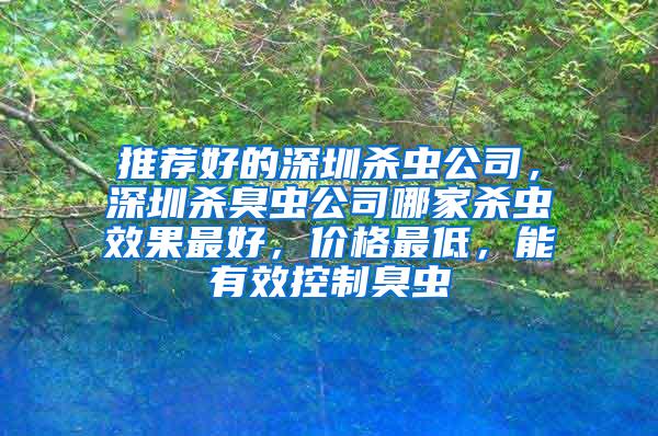 推薦好的深圳殺蟲公司，深圳殺臭蟲公司哪家殺蟲效果最好，價(jià)格最低，能有效控制臭蟲