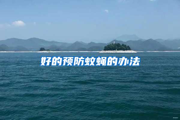 好的預防蚊蠅的辦法