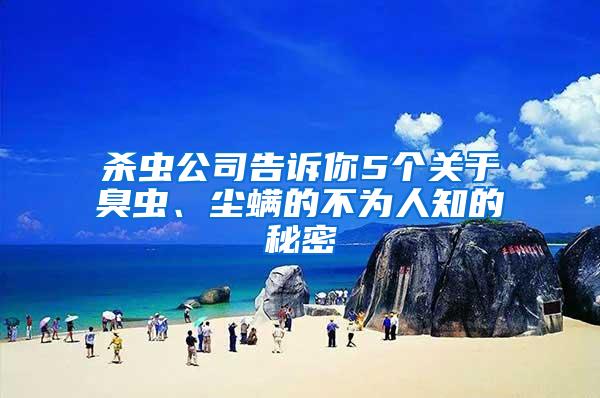 殺蟲公司告訴你5個關于臭蟲、塵螨的不為人知的秘密