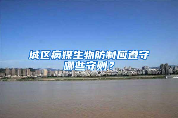 城區病媒生物防制應遵守哪些守則？