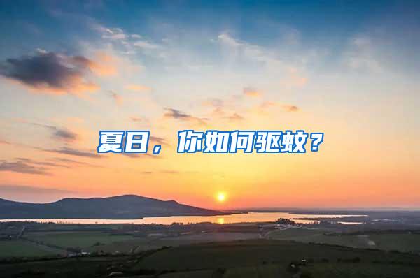 夏日，你如何驅蚊？