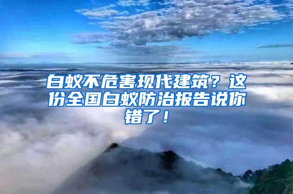白蟻不危害現代建筑？這份全國白蟻防治報告說你錯了！
