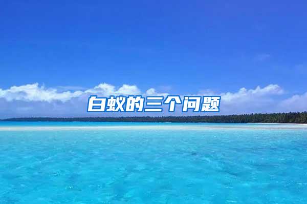 白蟻的三個(gè)問題