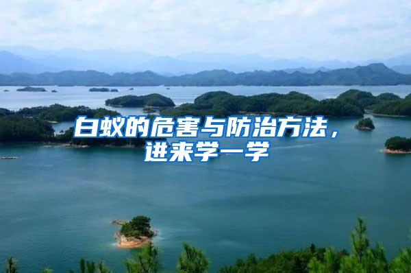 白蟻的危害與防治方法，進來學一學