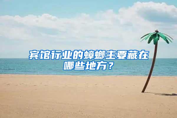 賓館行業的蟑螂主要藏在哪些地方？