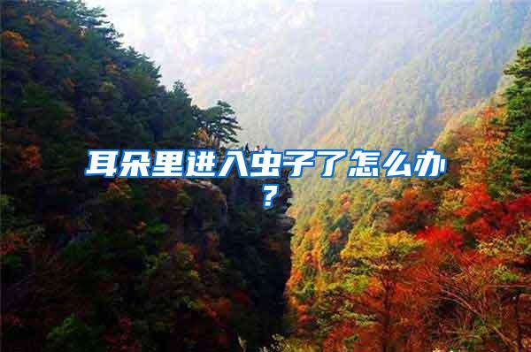 耳朵里進入蟲子了怎么辦？