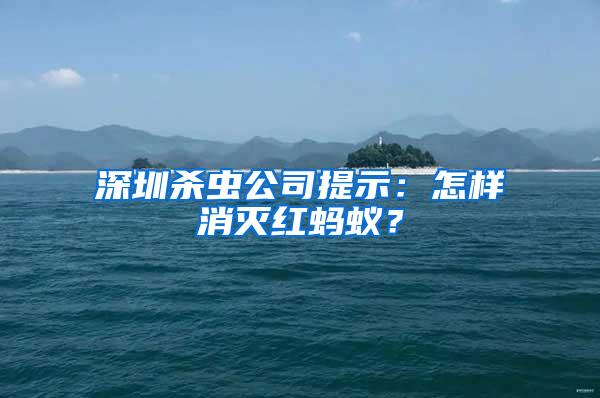 深圳殺蟲(chóng)公司提示：怎樣消滅紅螞蟻？
