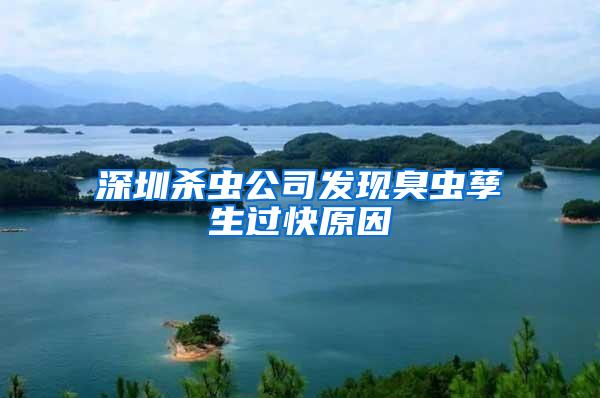 深圳殺蟲公司發現臭蟲孳生過快原因