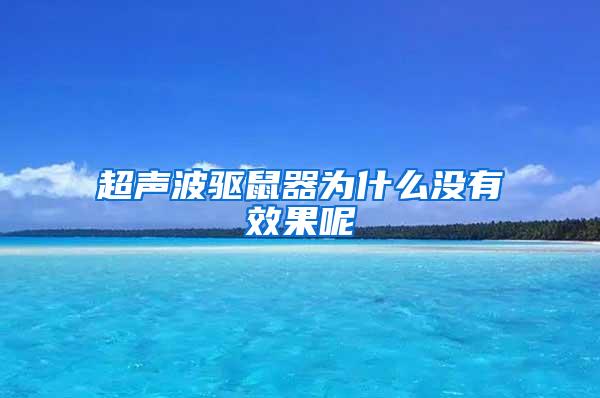 超聲波驅鼠器為什么沒有效果呢
