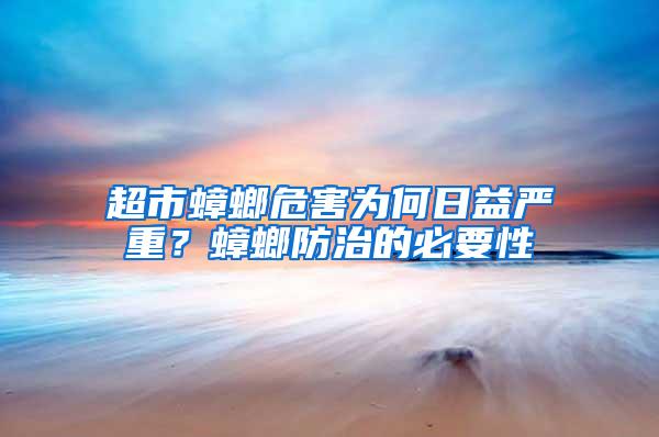 超市蟑螂危害為何日益嚴重？蟑螂防治的必要性