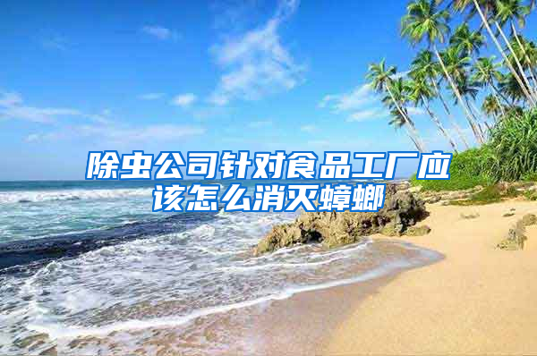 除蟲(chóng)公司針對(duì)食品工廠應(yīng)該怎么消滅蟑螂