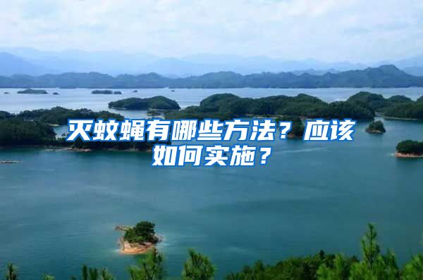 滅蚊蠅有哪些方法？應該如何實施？
