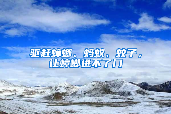 驅(qū)趕蟑螂、螞蟻、蚊子，讓蟑螂進不了門