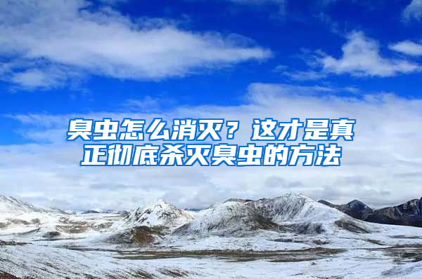 臭蟲怎么消滅？這才是真正徹底殺滅臭蟲的方法
